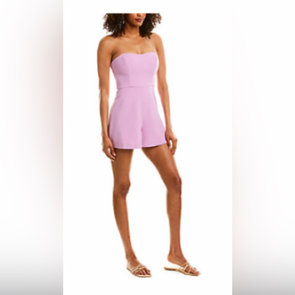 French Connection Lilac Lavender Sweetheart Romper 2
